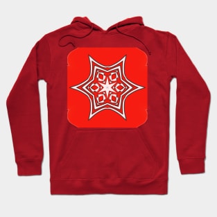 Bright Red Kaleidoscope Pattern (Seamless) 4 Hoodie